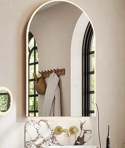 Hib Alba Arch 60 Mirror With Chargng Socket H90 X W60 X D5.5cm