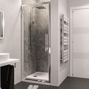 Eastbrook Corniche 8mm Framed Hinged Door 2000x700 Chrome