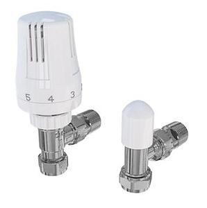 Eastbrook 15mm Angled Trv And Lockshield Valve Chrome/gloss White