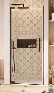 Crosswater Asura 8mm Hinged Door 800 Matt Black