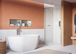 Crosswater Asura 8mm Sliding Door 1400 Stainless Steel