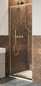 Crosswater Asura 8mm Infold Door 900 Brushed Brass