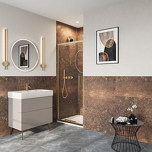 Crosswater Asura 8mm Infold Door 900 Brushed Brass