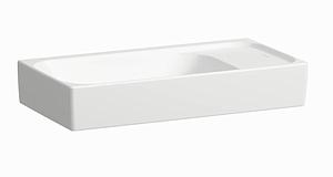 Laufen Meda Small Basin 46 X 23.5 Cm No Tap Hole, Right Hand Shelf, No Overflow - White