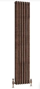 Cubico Clarence 3 Column Radiator 8 Sections 1800x380mm Antique Copper