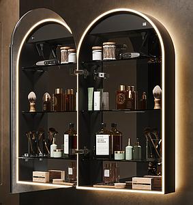 Hib Romana 60 Arch Cabinet Black H90 X W60 X D14.5cm
