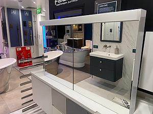 Schneider Low Line 2 Door 120/2/fl White Mirror Cabinet - Ex Display