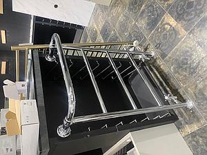 Bulington Berkeley Radiator 950x650mm Chrome With Valves And Electric Heating Element - R4chr - Ex Display