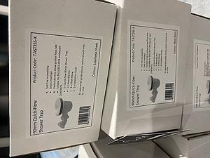 Bbtast8mw 90mm Fastflow Shower Tray Waste - Matt White