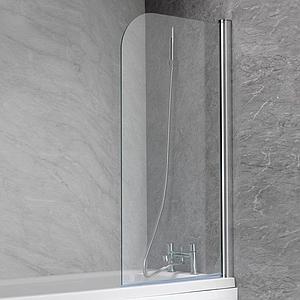 QX 6mm Plain Curved Bath Scree 700x1300mm