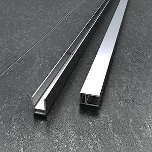 Abacus X Series Surface Channel for 10mm Glass 1200mm Polished Aluminium