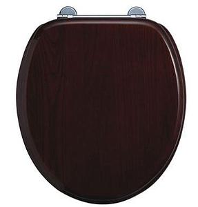 Burlington Mahogaony Seat - Chrome Bar Hinge