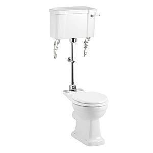 Burlington Medium Level Flush Pipe Kit for Medium Level Cisterns Chrome