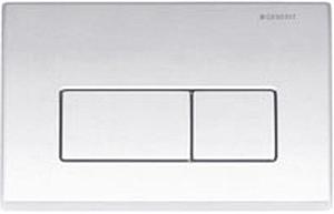 Geberit Kappa21 Round Flush Plate For Dual Flush - Gloss Chrome With Matt Chrome Detail
