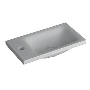 Faeber Silkstone Pearl 400mm Cloakroom Single Wall Hung Basin Matt (requires Brackets)
