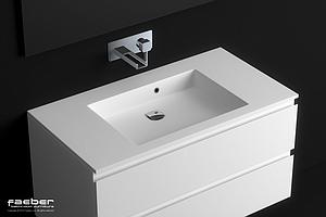 Faeber Silkstone Box 900mm Single Central Matt Basin