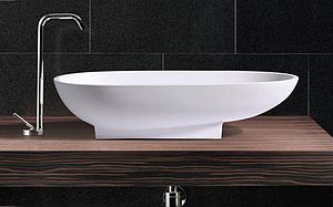 StoneKAST Cocoon Sit On Basin Matt White 600x320mm