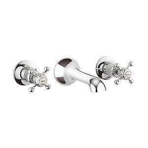 Crosswater Belgravia Crosshead 3 Tap Hole Basin Mixer Chrome