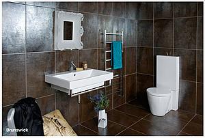 Jis Brunswick 900/520 900 X 520mm Radiator For Central Heating Satin Stainless Steel