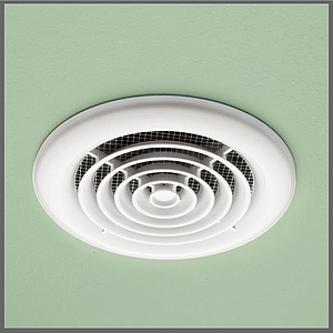 Hib Turbo Inline Fan, White - Non Illuminated 14.5 X D1.5cm