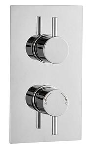 Cubico Vogue Dual Round Control Concealed Valve Cvc01 (single Outlet)