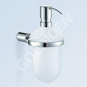 Eau New Trend Round Wall Mounted Chrome &amp; Frosted Glass Bathroom Soap Dispenser - SALE