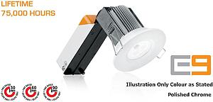 Aurora Enlite Dimmable Fire & IP65 Rated LED Downlight Satin Nickel
