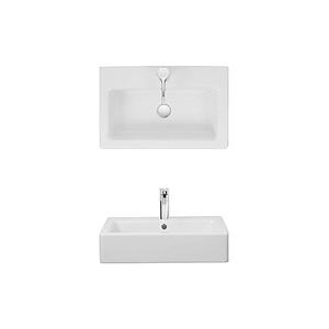 Crosswater Air Wall Mounted Basin 600 with Overflow White