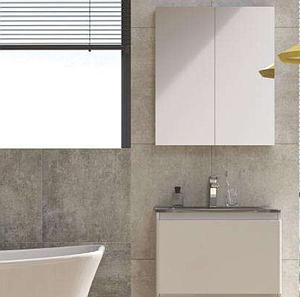 Cubico Zen Wall Mounted 600mm Vanity Unit Titanium Grey