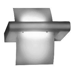 Aurora 240v Aluminium Ip54 Fixed Led Wall Light Satin Silver