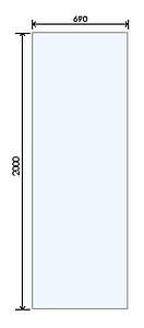 Abacus X Series Straight 10mm Glass 690mm