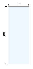 Abacus X Series Straight 10mm Glass 735mm
