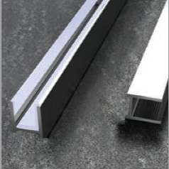 Abacus Vessini V-Fix Surface Channel for 10mm Glass 1200mm Polished Aluminium