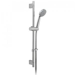 Vado Eris Slide Rail Shower Kit With Round Single Function Rub-clean Shower Handset, 700mm Slide Rail And 150cm Shower Hose Chrome