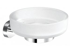 Vado Life Frosted Glass Soap Dish And Holder Wall Mounted Chrome Plated